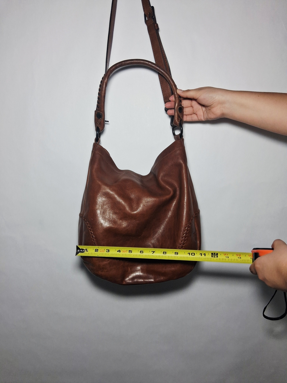 Frye Melissa Genuine Leather Slouchy Hobo Shoulder Bag - Picture 10 of 15